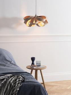 Tom Raffield Bloom Small Wood Pendant Ceiling Light, Oak - view 2, Oak