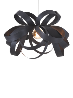 Tom Raffield Noctis Skipper Medium Pendant Ceiling Light, Black, Black