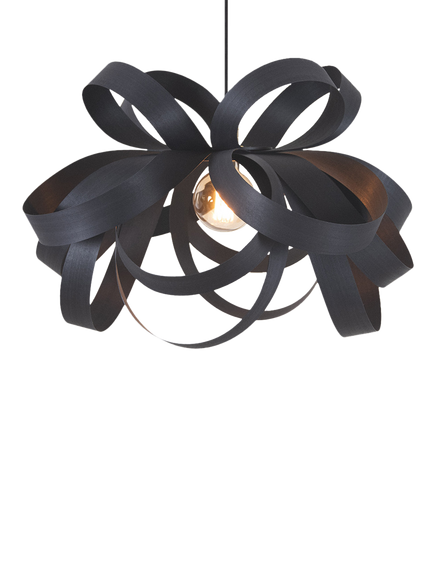 Tom Raffield Noctis Skipper Medium Pendant Ceiling Light, Black, Black