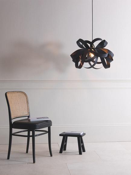 Tom Raffield Noctis Skipper Medium Pendant Ceiling Light, Black - view 2, Black