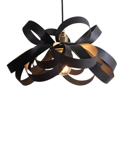 Tom Raffield Noctis Skipper Small Pendant Ceiling Light, Black