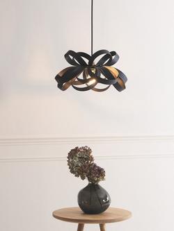 Tom Raffield Noctis Skipper Small Pendant Ceiling Light, Black - view 2, Black