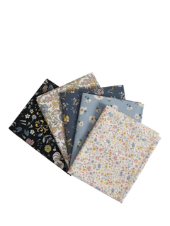 Liberty Fabrics Flower Show Lasenby Cotton Fat Quarters Squares, Multi, Pack of 5