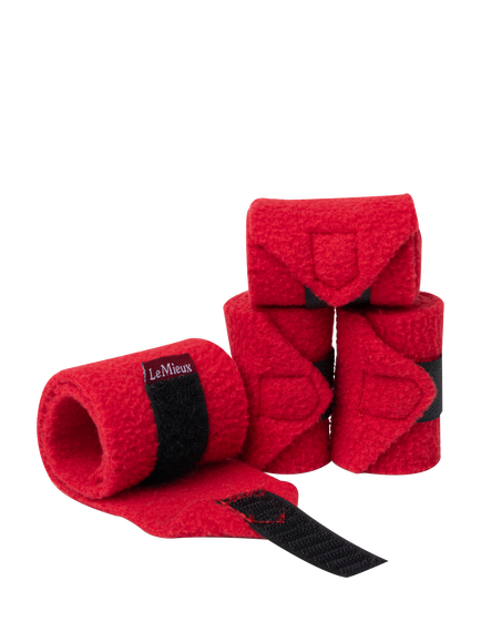 LeMieux Mini Pony Luxury Fleece Polo Bandages, Set of 4, Chilli, Multi