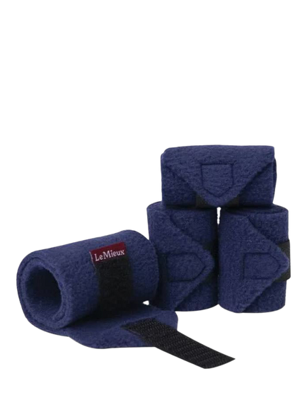LeMieux Mini Pony Luxury Fleece Polo Bandages, Set of 4, Ink Blue, Multi