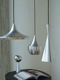 Tom Dixon Unbeaten LED Wide Pendant Ceiling Light, Aluminium - view 2, Silver