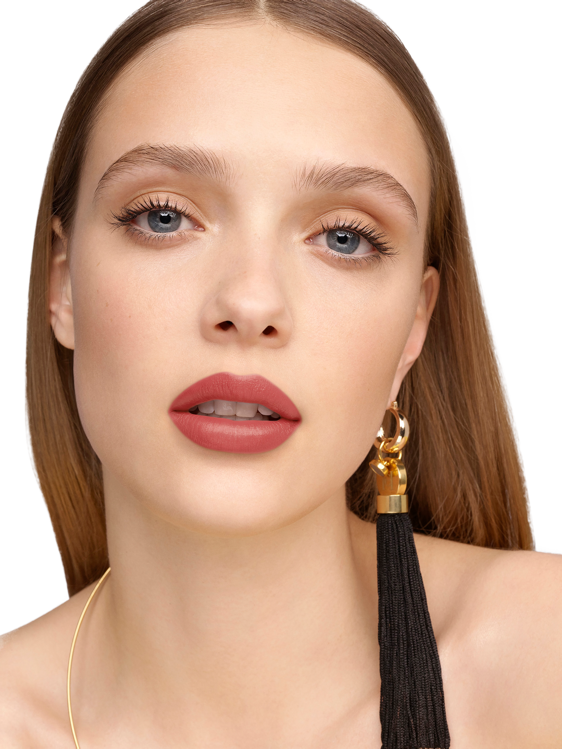 Product image 6 of 9, which shows Carolina Herrera Nude Couture Blur Matte Lipstick Refill, 742 Nude Couture