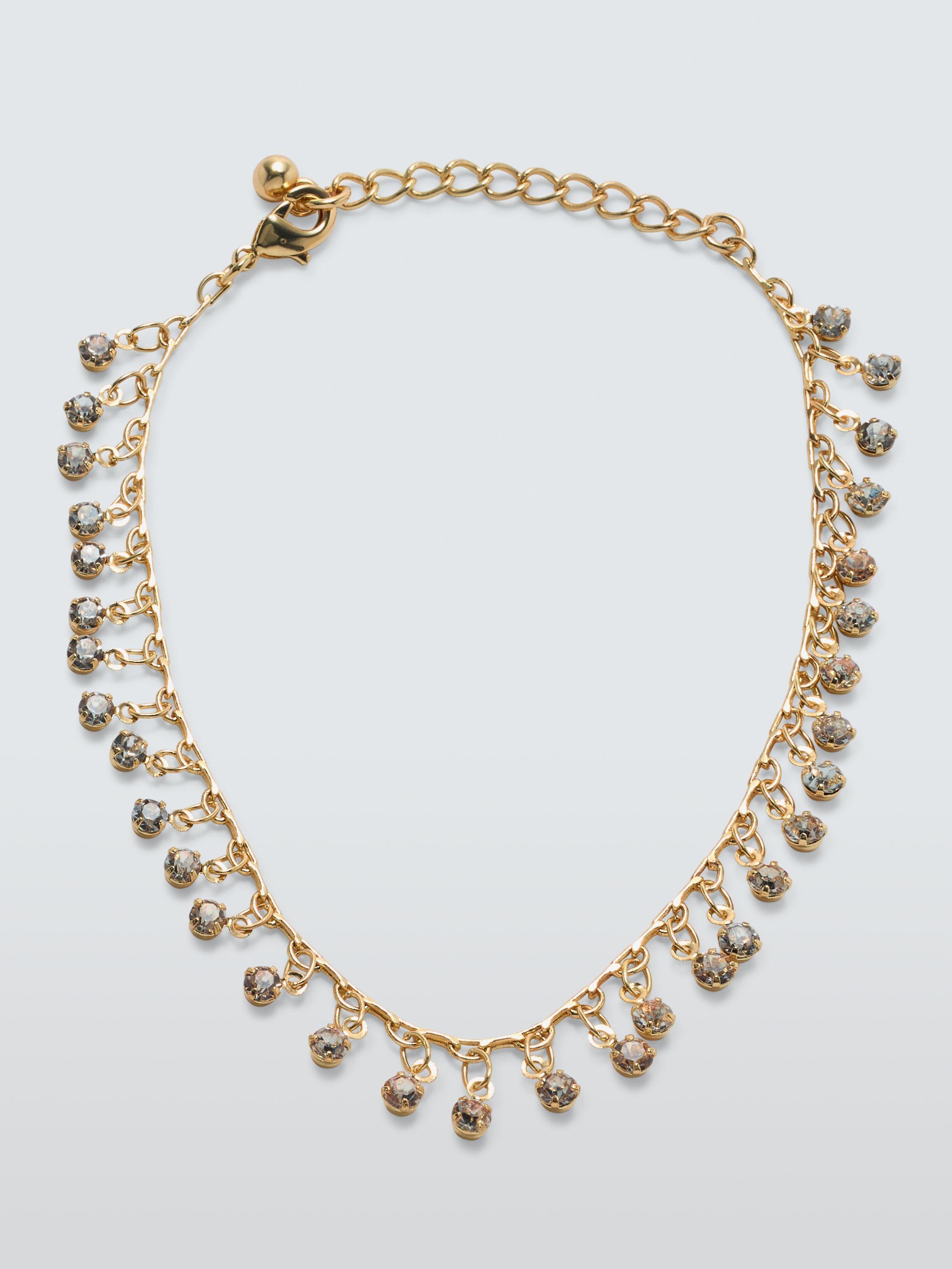 John Lewis Diamante Drop Bracelet, Gold