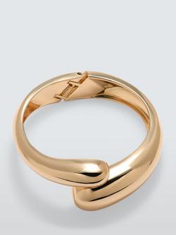 John Lewis Domed Hinged Bangle, Gold