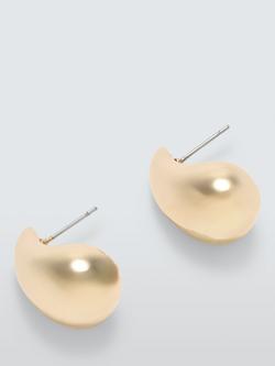 John Lewis Domed Teardrop Stud Earrings, Gold