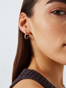 John Lewis Hoop Trio Earring Set, Gold - view 2, Gold