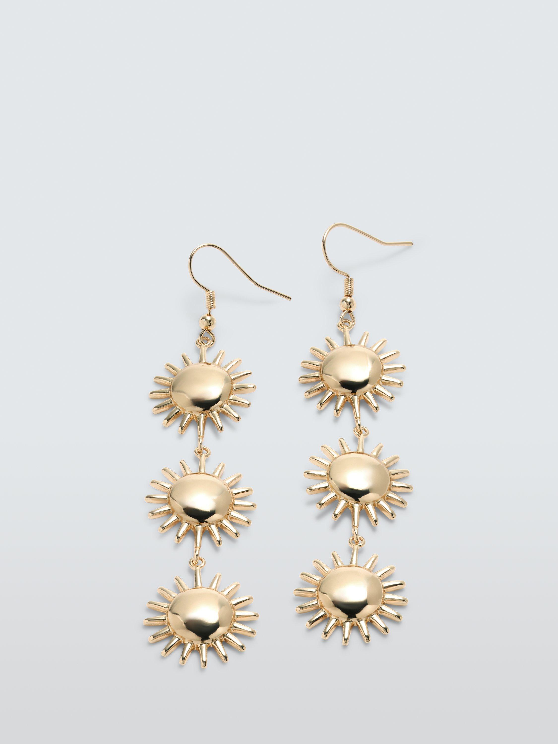 John Lewis Three Suns Long Earrings