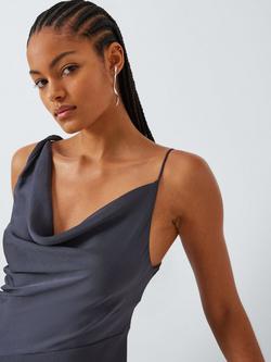 John Lewis Twist Drop Earrings, Silver - view 2, Silver