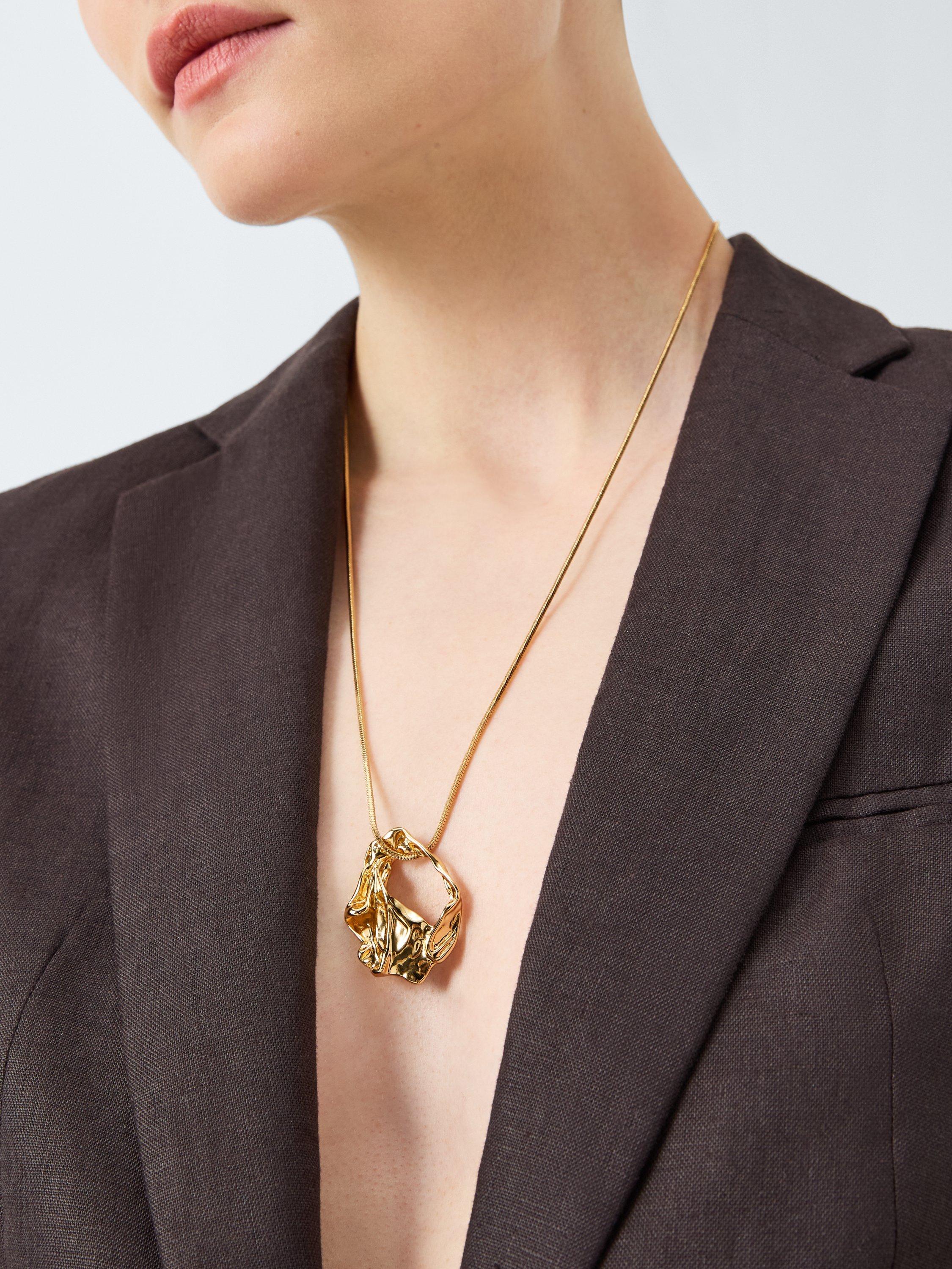 Product image 2 of 4, which shows John Lewis Molten Metal Pendant, Gold