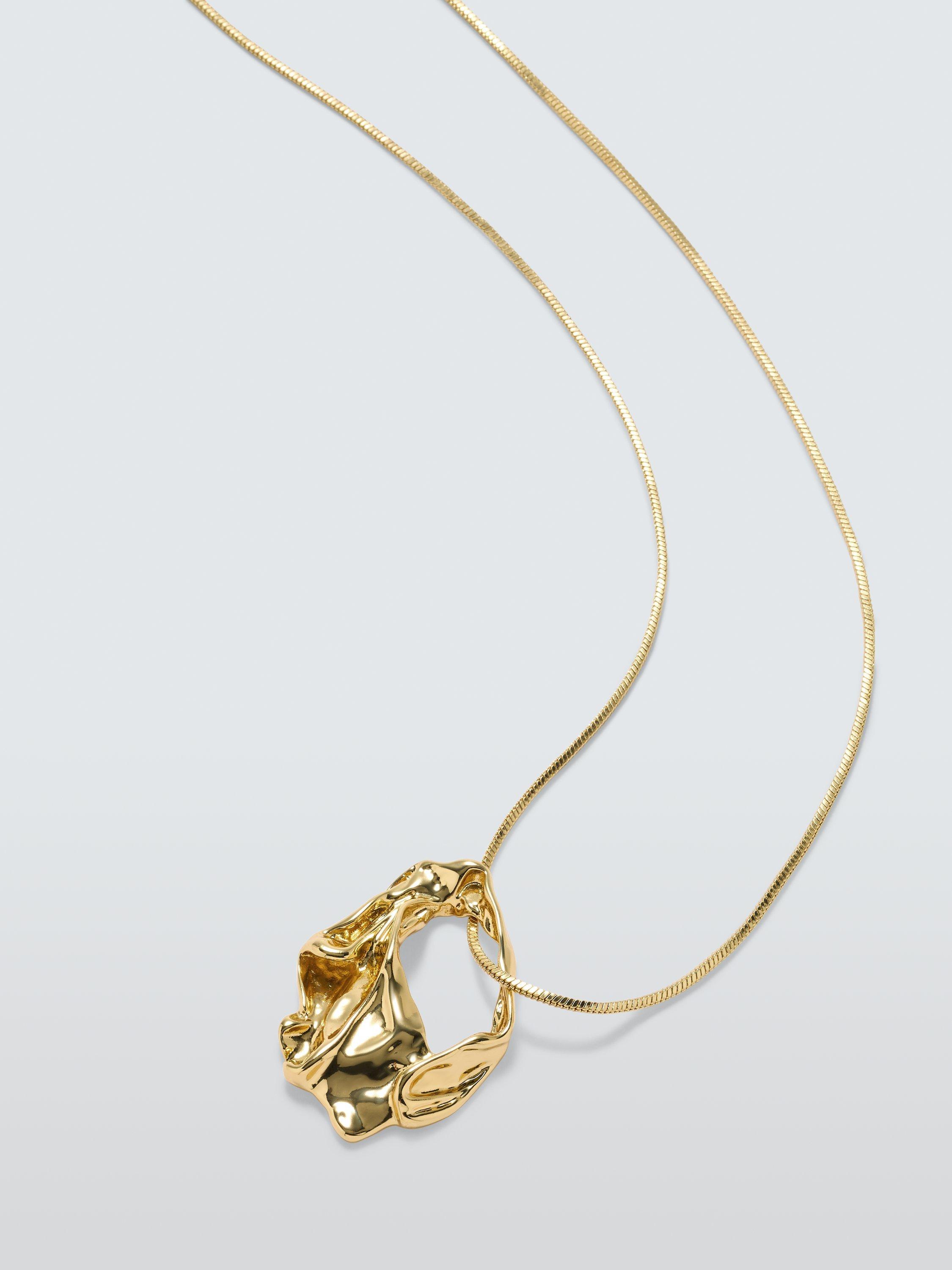 Product image 3 of 4, which shows John Lewis Molten Metal Pendant, Gold