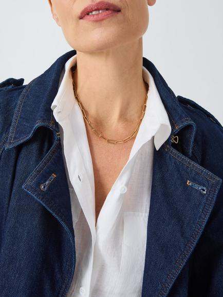 John Lewis Paperclip Link Chain Necklace - view 2, Gold