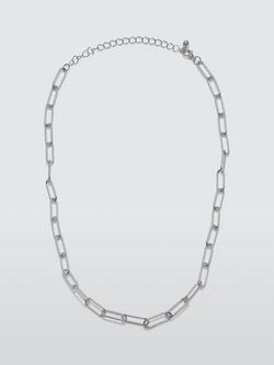 John Lewis Paperclip Link Chain Necklace, Silver