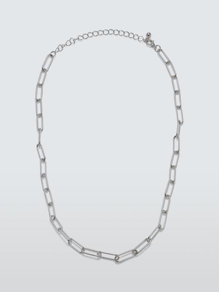 John Lewis Paperclip Link Chain Necklace, Silver