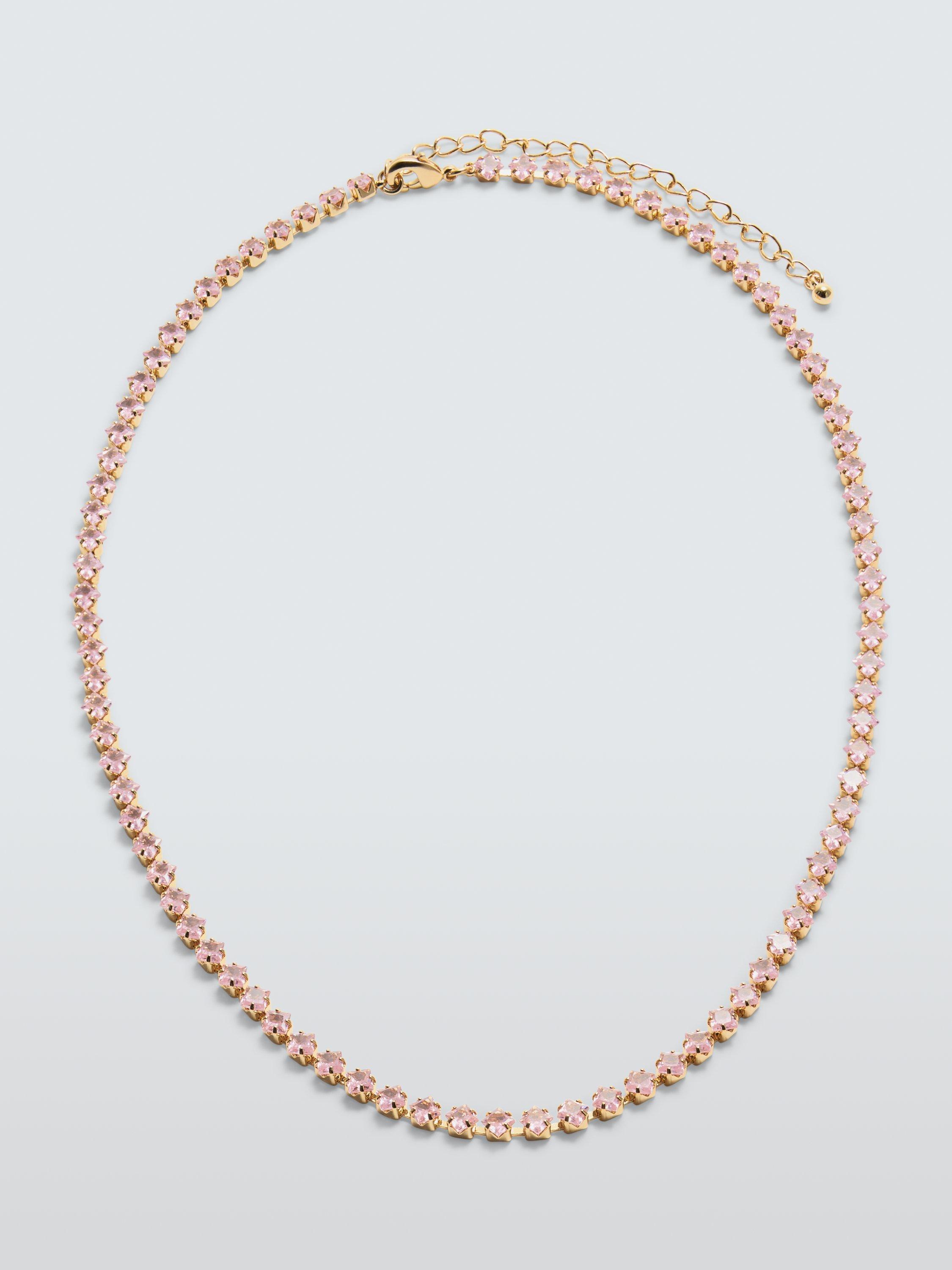 John Lewis Pink Stone Short Necklace