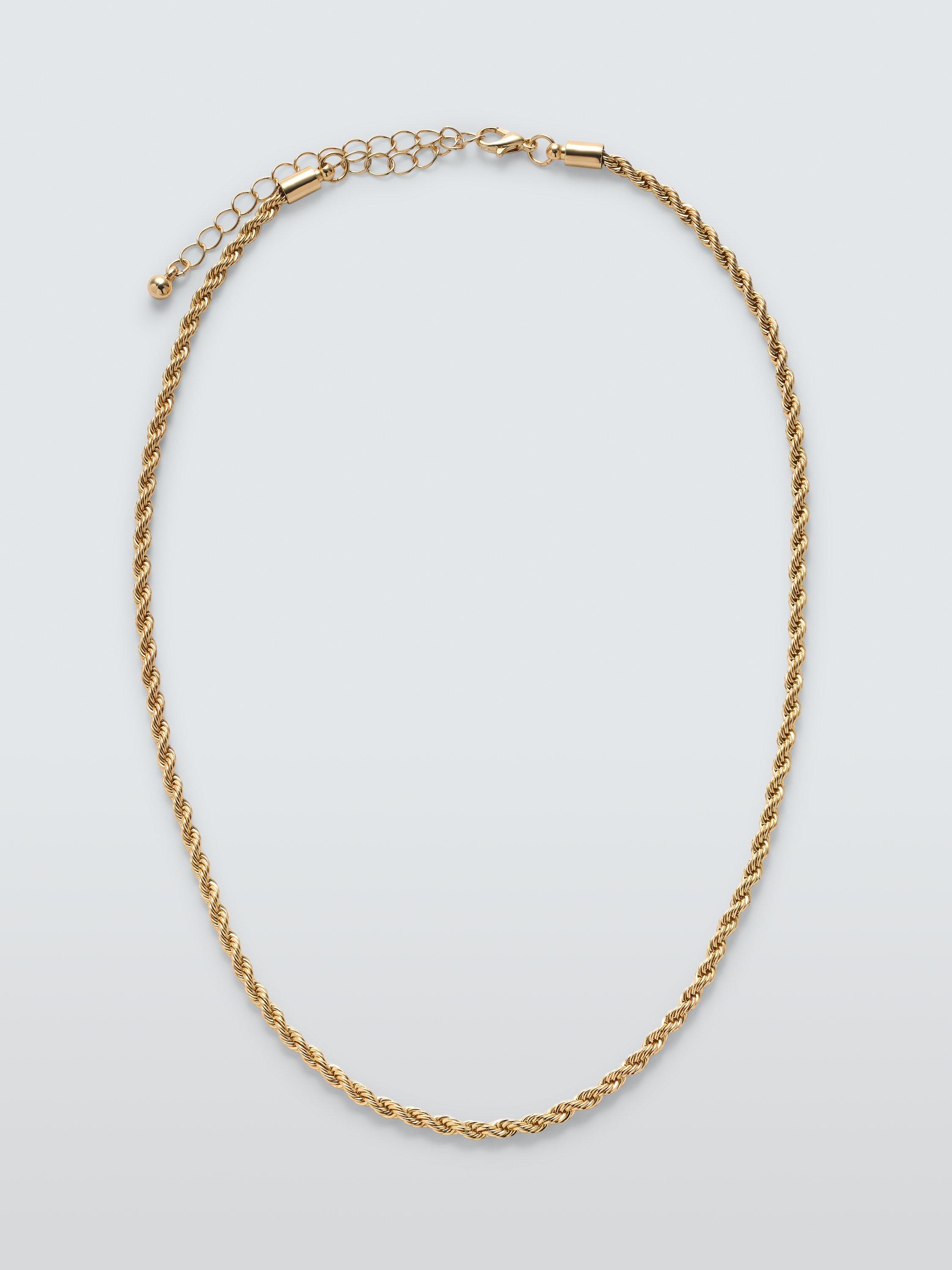Product image 1 of 4, which shows John Lewis Rope Chain Necklace, Gold