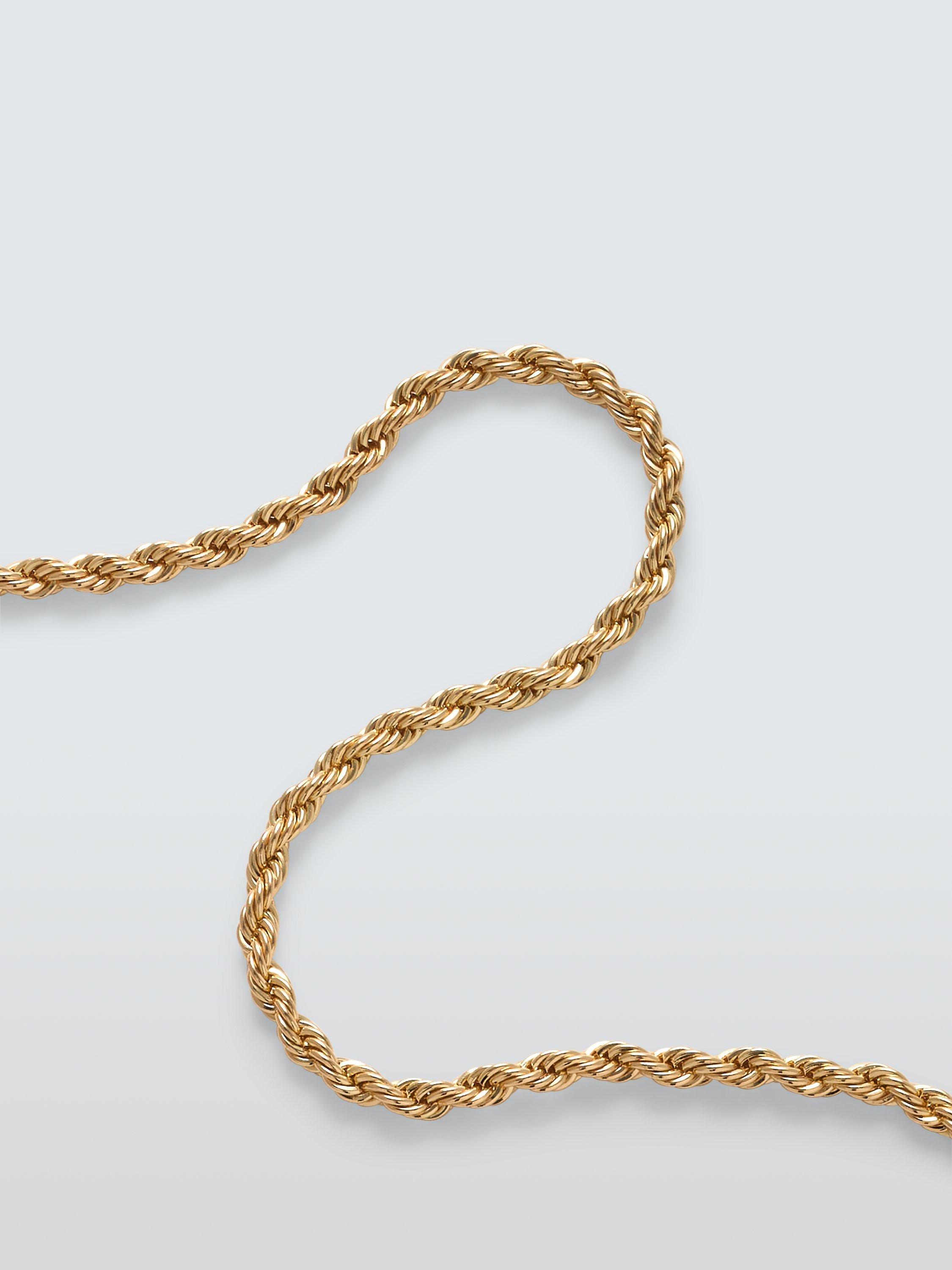 Product image 3 of 4, which shows John Lewis Rope Chain Necklace, Gold