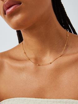 John Lewis Satelite Chain Necklace, Gold - view 2, Gold