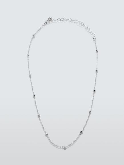 John Lewis Delicate Satellite Chain Necklace, Silver, Silver