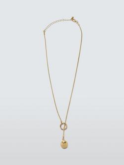 John Lewis Sphere Drop Lariat Necklace, Gold
