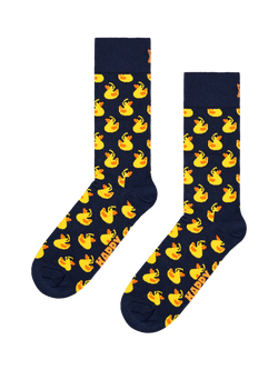 Happy Socks Rubber Duck Socks, One Size, Navy/Yellow, Navy/Yellow