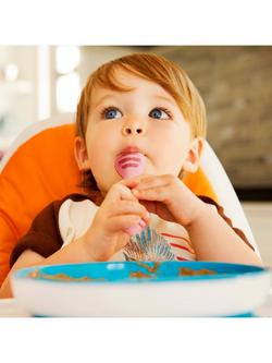 Munchkin Gentle Dip Multistage Weaning Spoon, Pack of 3 - view 2, Pink/ Purple