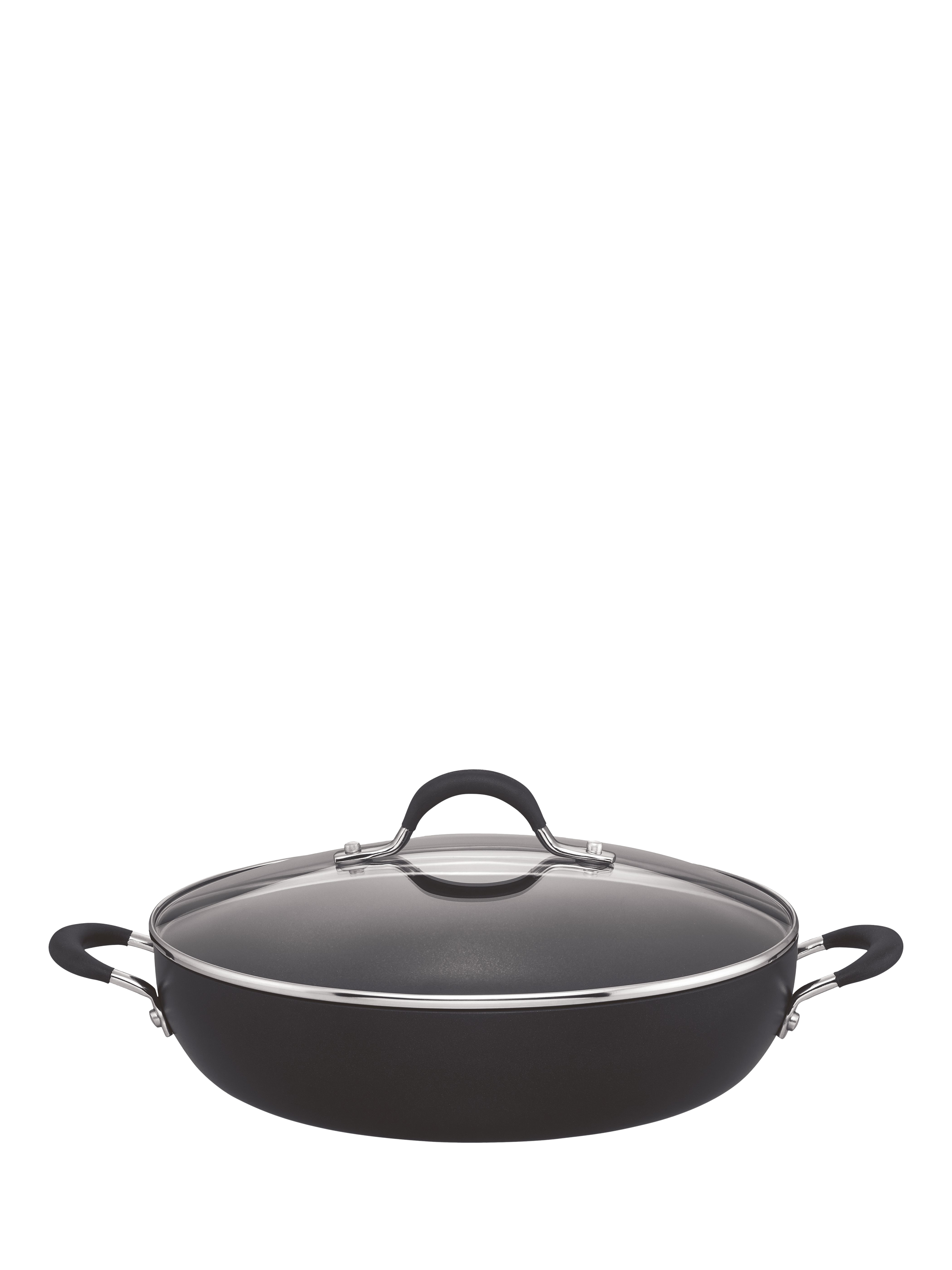 Circulon Momentum Hard Anodised Aluminium Non-Stick Shallow Casserole & Lid, 30cm