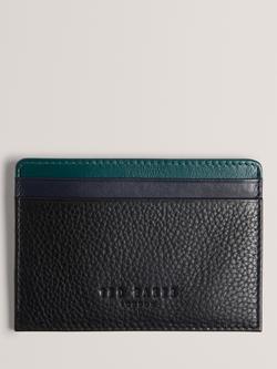 Ted Baker Stripe Leather Wallet, Black, Black