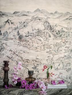 Cole & Son Japanese Chinoiseri Wallpaper - view 2, Pink Opal