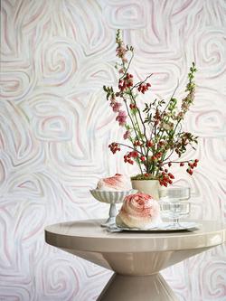 Cole & Son Kawakubo Wallpaper - view 2, Apple White & Rose