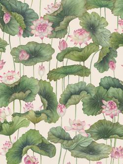 Cole & Son Lily Lotus Wallpaper, Pink/ White
