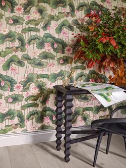 Cole & Son Lily Lotus Wallpaper - view 2, Pink/ White