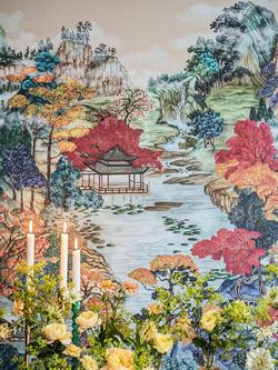 Cole & Son Pavilion Wallpaper, Soft Maple - view 2, Soft Maple