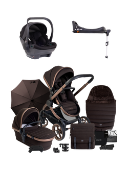 iCandy Peach 7 Edition Pushchair, Carrycot and Accessories with Cocoon i-Size Car Seat and Base Complete Bundle, Pecan