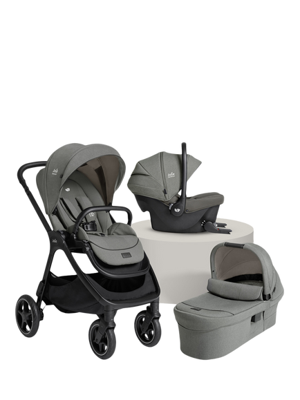 Joie Baby Finiti Pushchair and Carrycot with Sprint i-Size Car Seat Flex Click and Go Bundle, Evergreen, Evergreen