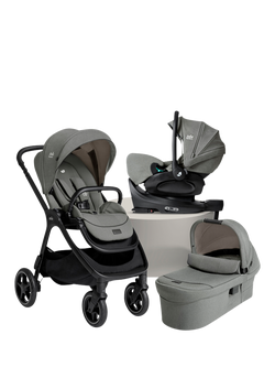 Joie Baby Finiti Pushchair, Ramble XL Carrycot, i-Level Pro Car Seat and i-Base Encore Bundle, Evergreen, Evergreen