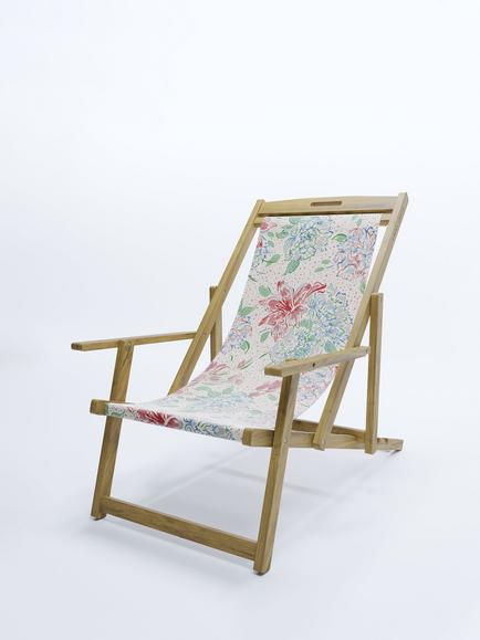 Laura Ashley Salcey Deckchair & Lilith Sling, FSC-Certified (Teak Wood), Multi, Teak