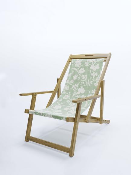 Laura Ashley Salcey Deckchair & Rye Sling, FSC-Certified (Teak Wood), Sage, Sage