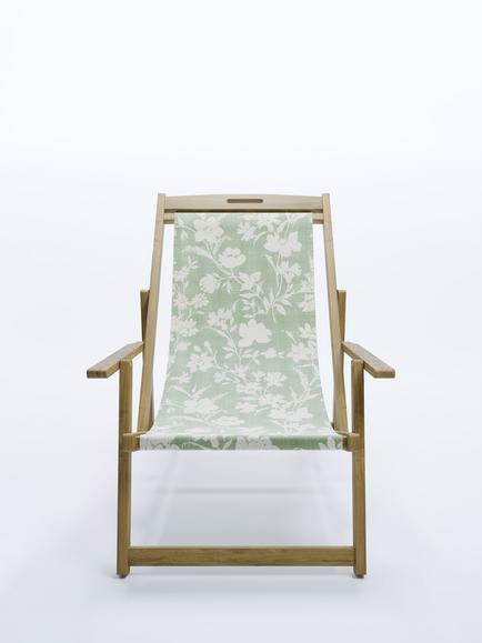 Laura Ashley Salcey Deckchair & Rye Sling, FSC-Certified (Teak Wood), Sage - view 2, Sage