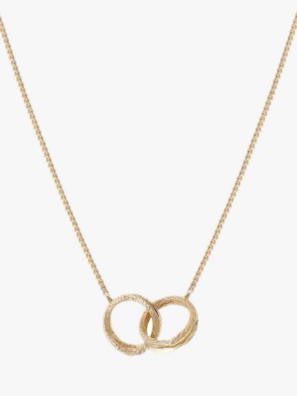 Tutti Textured Interlocking Pendant Necklace, Gold, Gold