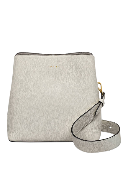 Radley Dukes Place Leather Medium Compartment Crossbody Bag, Chalk