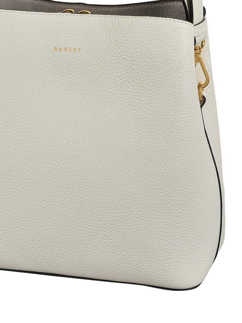 Product image 4 of 4, which shows Radley Dukes Place Leather Medium Compartment Crossbody Bag, Chalk