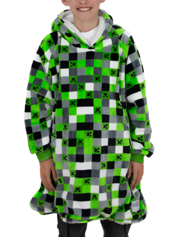 Minecrft Hugzee Oversized Fleece Hooded Blanket, Multi, Multi