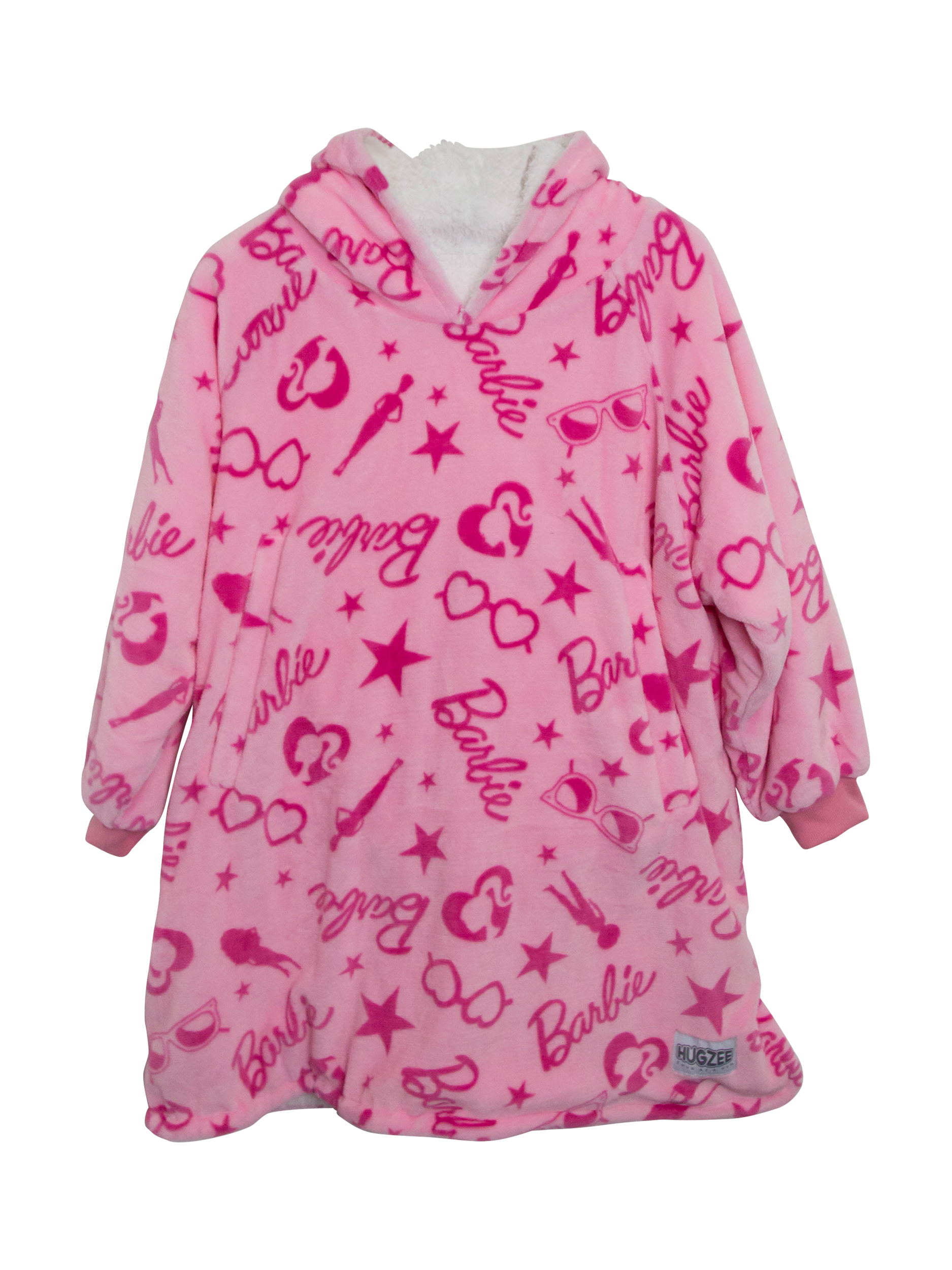 Product image 3 of 8, which shows Barbie Hugzee Oversized Fleece Hooded Blanket, Multi, 7-12 years