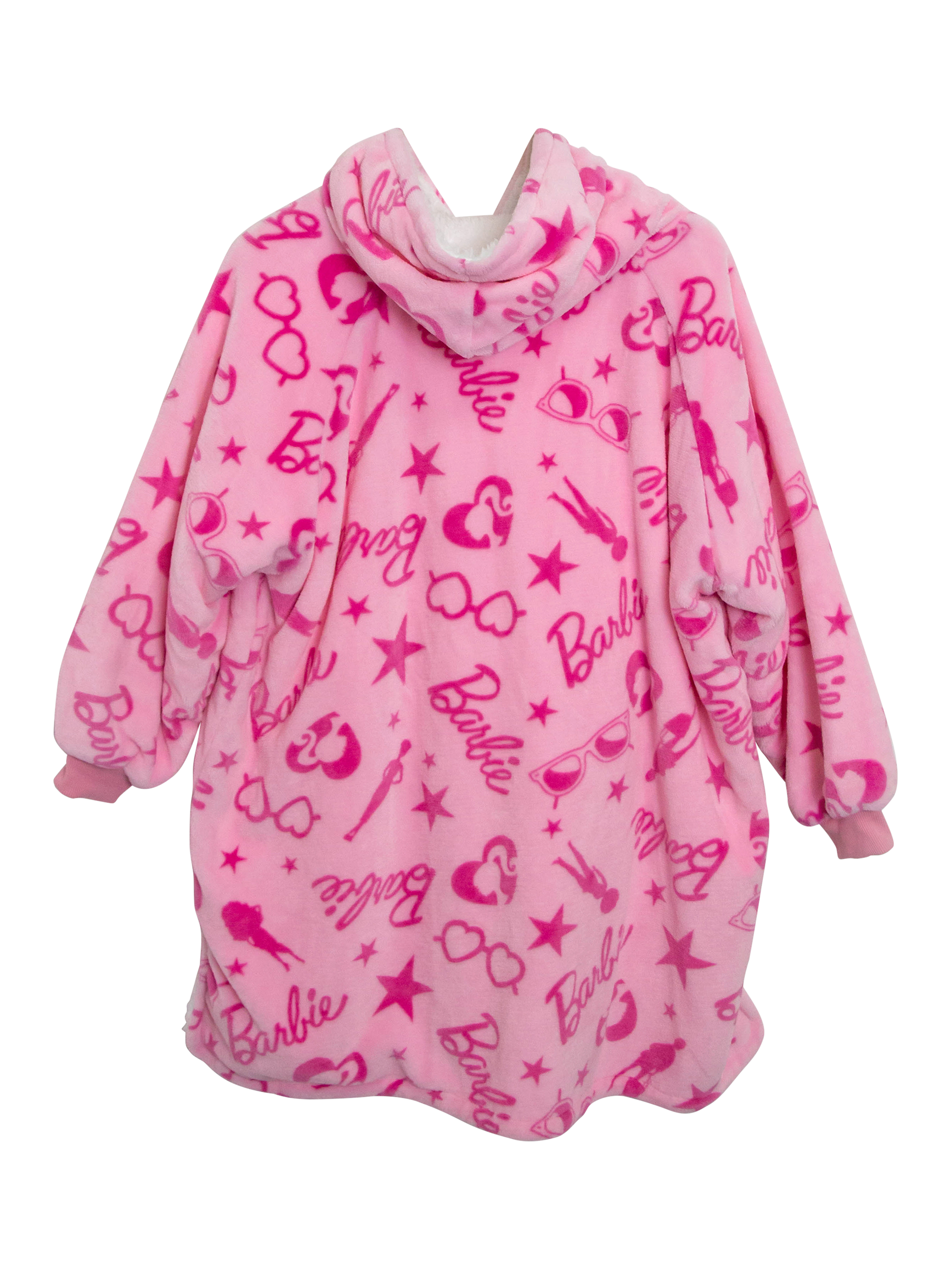 Product image 4 of 8, which shows Barbie Hugzee Oversized Fleece Hooded Blanket, Multi, 7-12 years