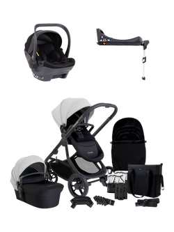 iCandy Orange 4 Pushchair, Carrycot and Accessories with Cocoon Car Seat and Base Bundle, Glacier, Glacier